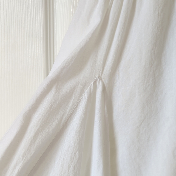 Chelsea & Theodore Flowy Sleeveless Button Front A-Line Midi Dress White Large - Picture 8 of 14